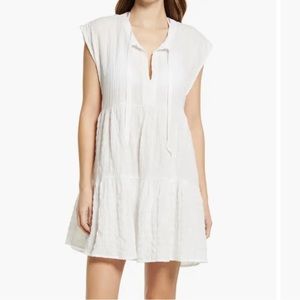 Robin Piccone Fiona Flouncy Cover-Up Dress White Nordstrom womens Size Small